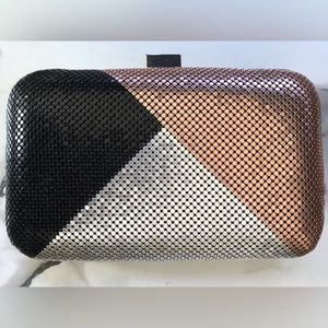 Vintage Whiting & Davis Metallic, Hard Shell clutch/purse.